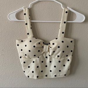 polka dot crop top